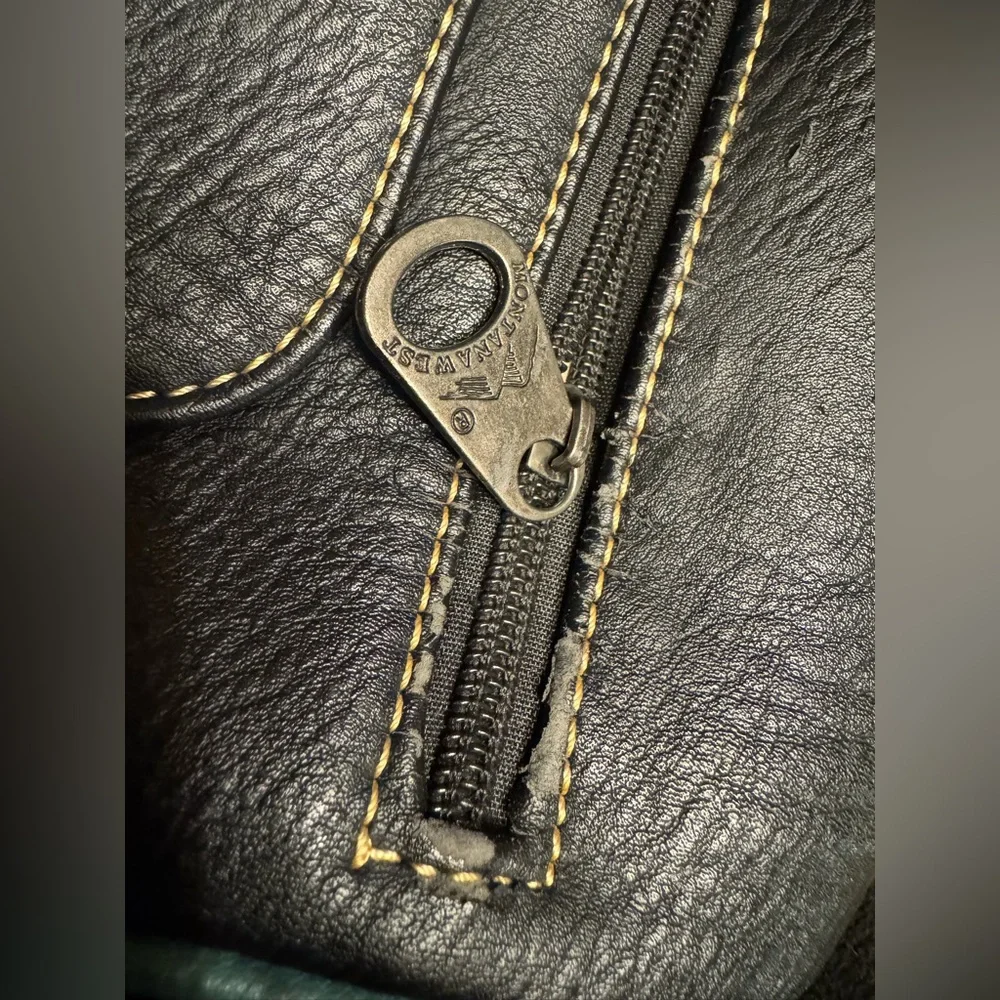 Montana West Buckle Shoulder Tote Purse Concealed Carry Rhinestones Black Blue - Picture 11 of 11